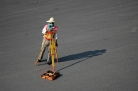 Land surveyor at work